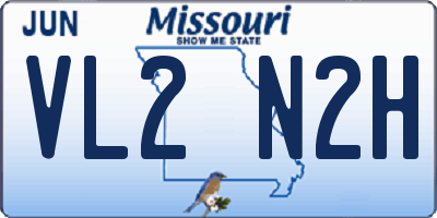 MO license plate VL2N2H