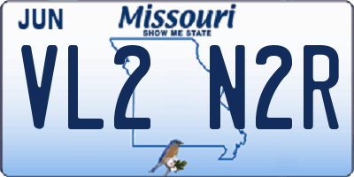 MO license plate VL2N2R
