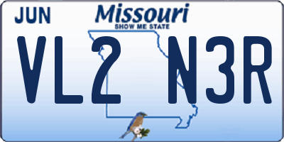 MO license plate VL2N3R
