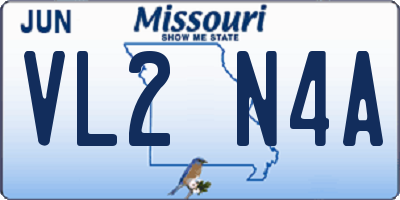 MO license plate VL2N4A