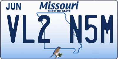MO license plate VL2N5M