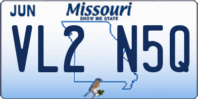 MO license plate VL2N5Q