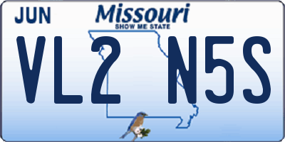 MO license plate VL2N5S