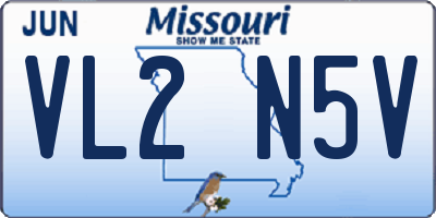MO license plate VL2N5V