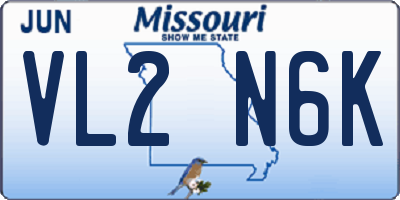 MO license plate VL2N6K