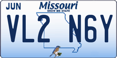 MO license plate VL2N6Y