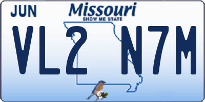 MO license plate VL2N7M