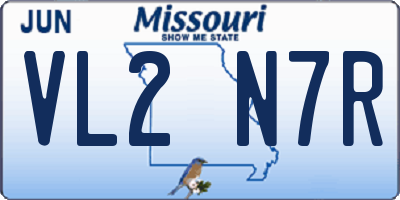 MO license plate VL2N7R