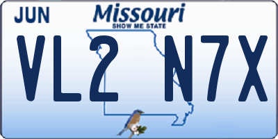 MO license plate VL2N7X