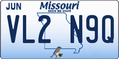 MO license plate VL2N9Q