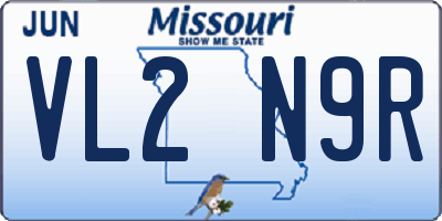 MO license plate VL2N9R