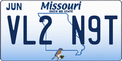 MO license plate VL2N9T
