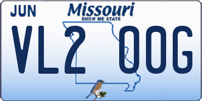 MO license plate VL2O0G