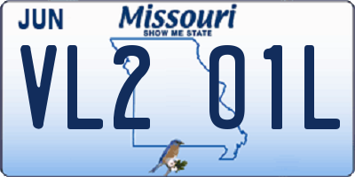 MO license plate VL2O1L