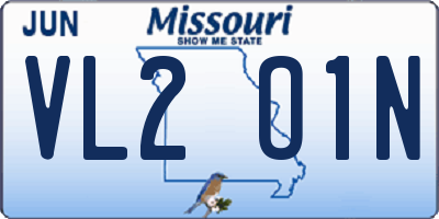 MO license plate VL2O1N