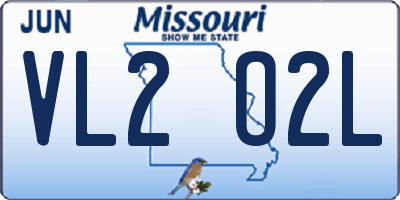 MO license plate VL2O2L