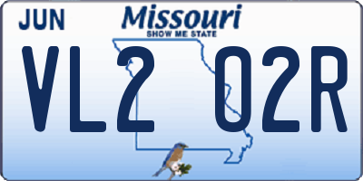 MO license plate VL2O2R