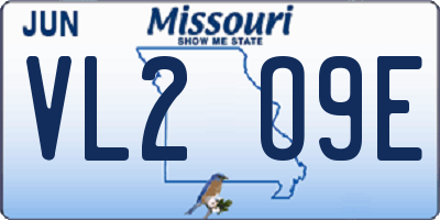 MO license plate VL2O9E