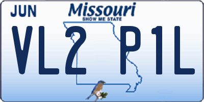 MO license plate VL2P1L
