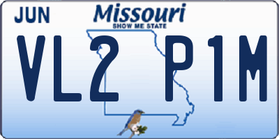 MO license plate VL2P1M