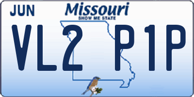 MO license plate VL2P1P