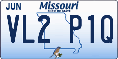MO license plate VL2P1Q