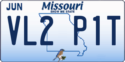 MO license plate VL2P1T