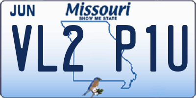 MO license plate VL2P1U
