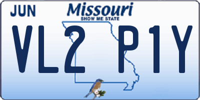 MO license plate VL2P1Y