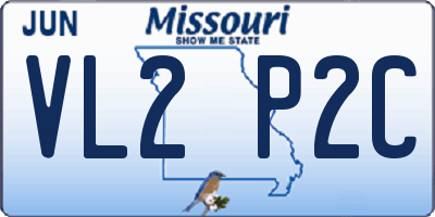MO license plate VL2P2C