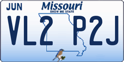 MO license plate VL2P2J