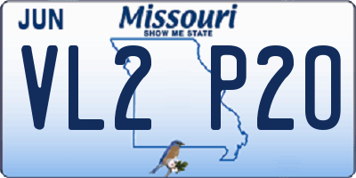 MO license plate VL2P2O