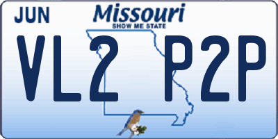 MO license plate VL2P2P
