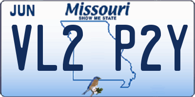 MO license plate VL2P2Y