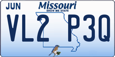MO license plate VL2P3Q