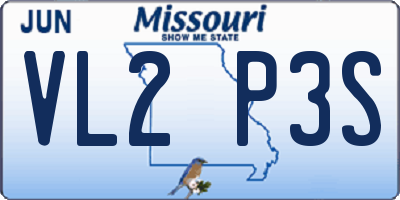 MO license plate VL2P3S