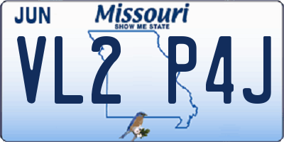 MO license plate VL2P4J