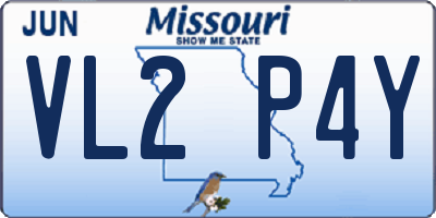 MO license plate VL2P4Y