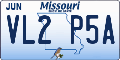 MO license plate VL2P5A