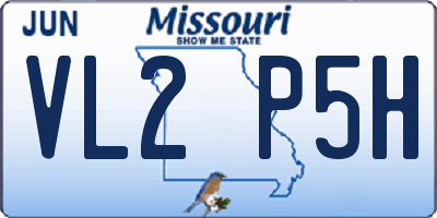MO license plate VL2P5H