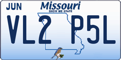 MO license plate VL2P5L