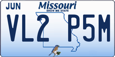 MO license plate VL2P5M