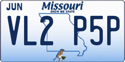 MO license plate VL2P5P