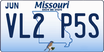 MO license plate VL2P5S