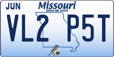 MO license plate VL2P5T