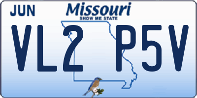 MO license plate VL2P5V
