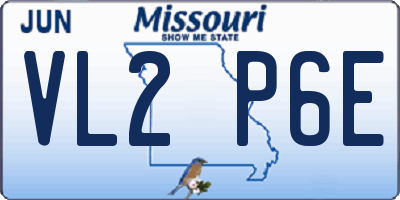 MO license plate VL2P6E