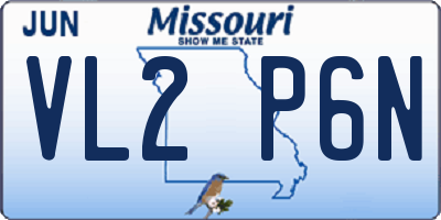 MO license plate VL2P6N