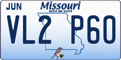 MO license plate VL2P6O