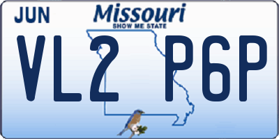 MO license plate VL2P6P